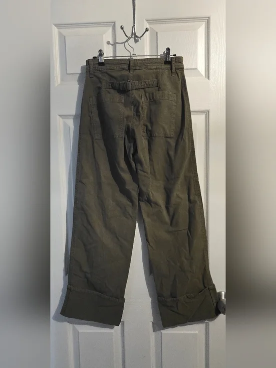 American Eagle Outfitters Olive Green Stovepipe Pants - Picture 3 of 7